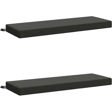 vidaXL Coussins de Banc SOEST 2 pc 100 % polyester Anthracite – 464709 – image 1