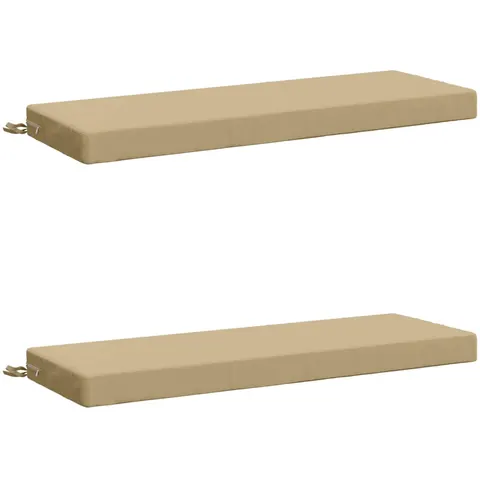 vidaXL Coussins de Banc SOEST 2 pc 100 % polyester Beige – 464723 – image 1