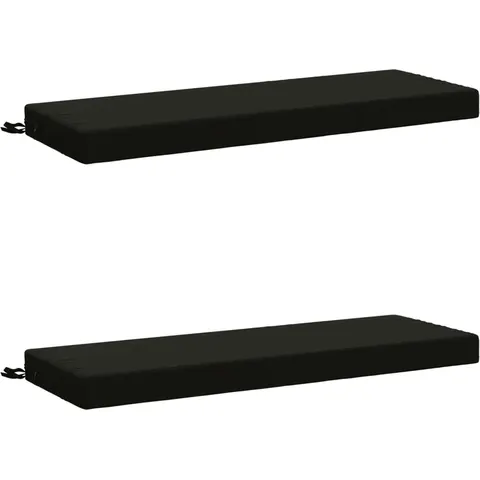 vidaXL Coussins de Banc SOEST 2 pc 100 % polyester Noir – 464761 – image 1
