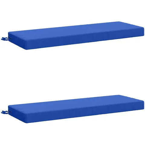 vidaXL Coussins de Banc SOEST 2 pc 100 % polyester Bleu royal – 464785 – image 1