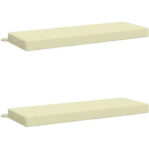 vidaXL Coussins de Banc SOEST 2 pc 100 % polyester Crème – 464808 – image 1