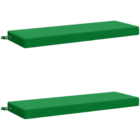vidaXL Coussins de Banc SOEST 2 pc 100 % polyester Vert – 464860 – image 1
