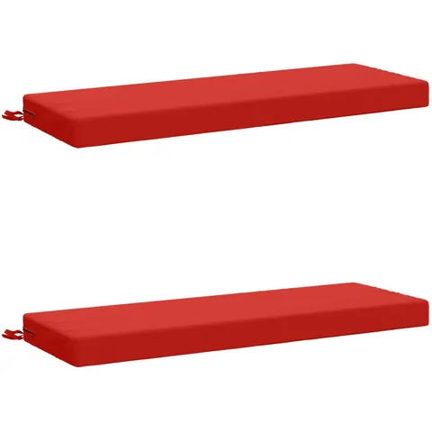 vidaXL Coussins de Banc SOEST 2 pc 100 % polyester Rouge – 464969 – image 1