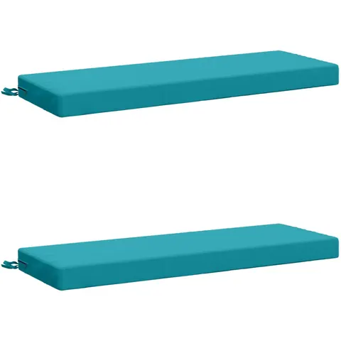 vidaXL Coussins de Banc SOEST 2 pc 100 % polyester Turquoise – 465003 – image 1
