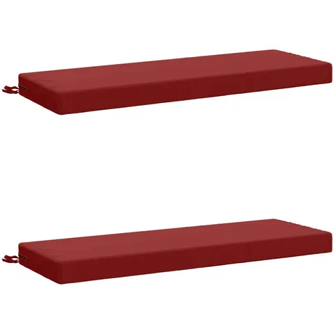 vidaXL Coussins de Banc SOEST 2 pc 100 % polyester Bordeaux – 465027 – image 1