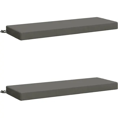 vidaXL Coussins de Banc SOEST 2 pc 100 % polyester Gris – 465249 – image 1