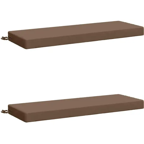 vidaXL Coussins de Banc SOEST 2 pc 100 % polyester Taupe – 465669 – image 1