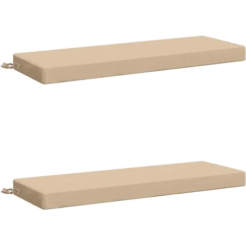 vidaXL Coussins de Banc SOEST 2 pc 100 % polyester Crème – 465843 – image 1