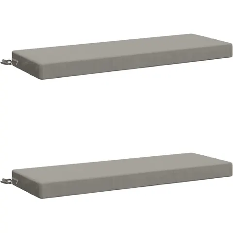 vidaXL Coussins de Banc SOEST 2 pc 100 % polyester Gris – 466000 – image 1