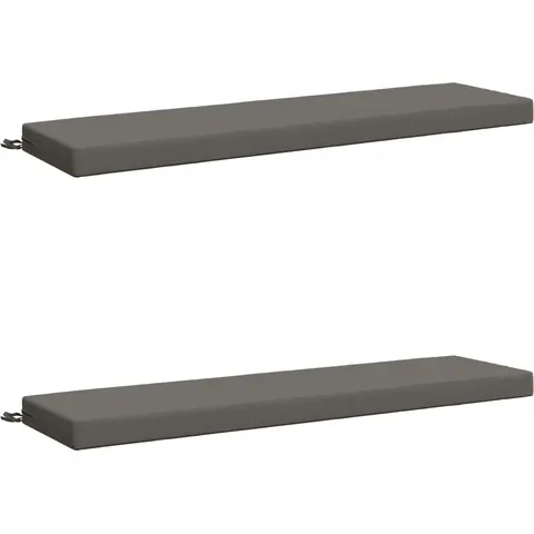vidaXL Coussins de Banc SOEST 2 pc 100 % polyester Gris – 466406 – image 1