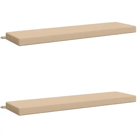 vidaXL Coussins de Banc SOEST 2 pc 100 % polyester Crème – 466420 – image 1