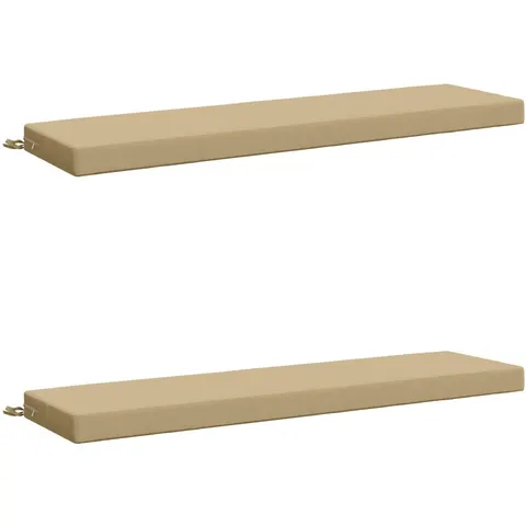 vidaXL Coussins de Banc SOEST 2 pc 100 % polyester Beige – 466468 – image 1