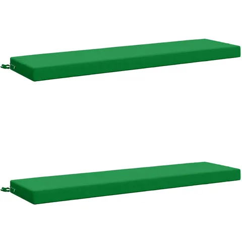 vidaXL Coussins de Banc SOEST 2 pc 100 % polyester Vert – 466604 – image 1