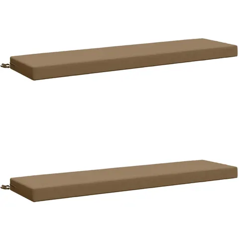 vidaXL Coussins de Banc SOEST 2 pc 100 % polyester Taupe – 466727 – image 1