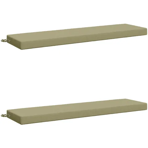 vidaXL Coussins de Banc SOEST 2 pc 100 % polyester Vert clair – 466802 – image 1
