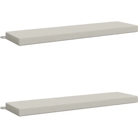 vidaXL Coussins de Banc SOEST 2 pc 100 % polyester Blanc – 466840 – image 1