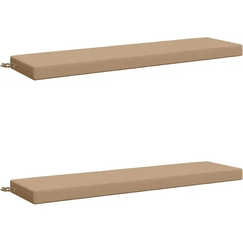 vidaXL Coussins de Banc SOEST 2 pc 100 % polyester Sable – 466864 – image 1
