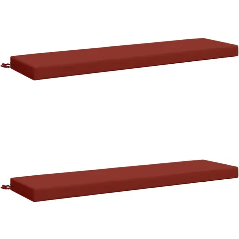 vidaXL Coussins de Banc SOEST 2 pc 100 % polyester Rouge – 466949 – image 1