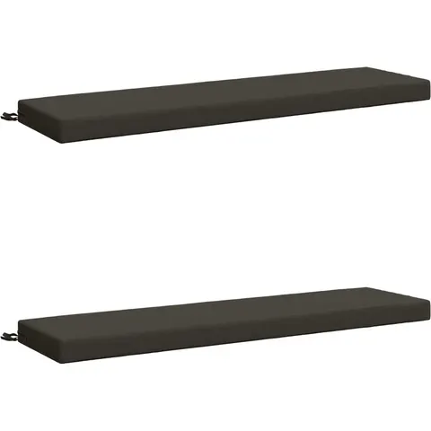 vidaXL Coussins de Banc SOEST 2 pc 100 % polyester Anthracite – 466963 – image 1