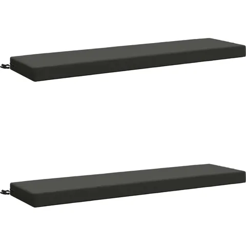 vidaXL Coussins de Banc SOEST 2 pc 100 % polyester Anthracite – 467021 – image 1