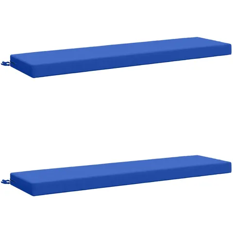 vidaXL Coussins de Banc SOEST 2 pc 100 % polyester Bleu royal – 467106 – image 1