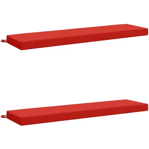 vidaXL Coussins de Banc SOEST 2 pc 100 % polyester Rouge – 467281 – image 1