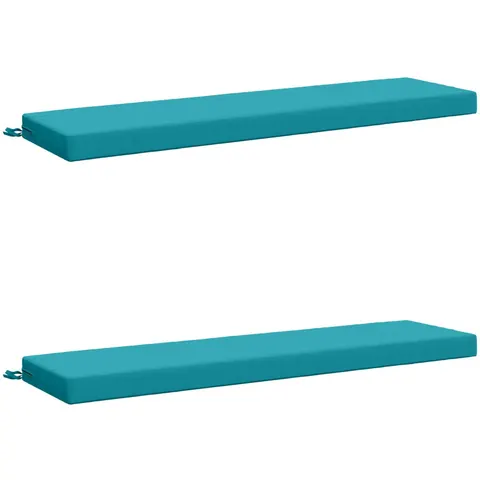 vidaXL Coussins de Banc SOEST 2 pc 100 % polyester Turquoise – 467328 – image 1