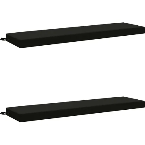 vidaXL Coussins de Banc SOEST 2 pc 100 % polyester Noir – 467663 – image 1