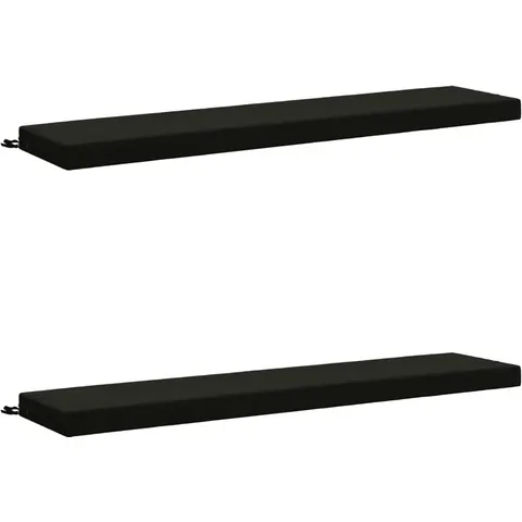 vidaXL Coussins de Banc SOEST 2 pc 100 % polyester Noir – 468240 – image 1