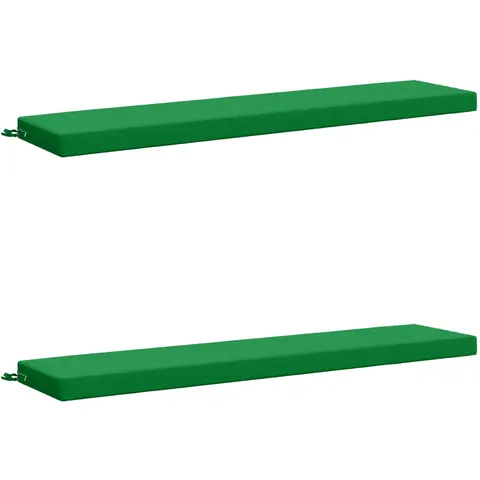 vidaXL Coussins de Banc SOEST 2 pc 100 % polyester Vert – 468349 – image 1