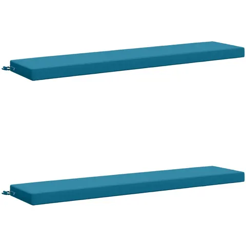 vidaXL Coussins de Banc SOEST 2 pc 100 % polyester Bleu clair – 468363 – image 1