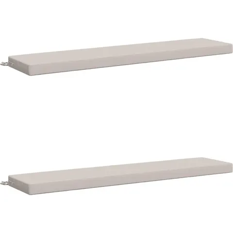 vidaXL Coussins de Banc SOEST 2 pc 100 % polyester Blanc – 468585 – image 1