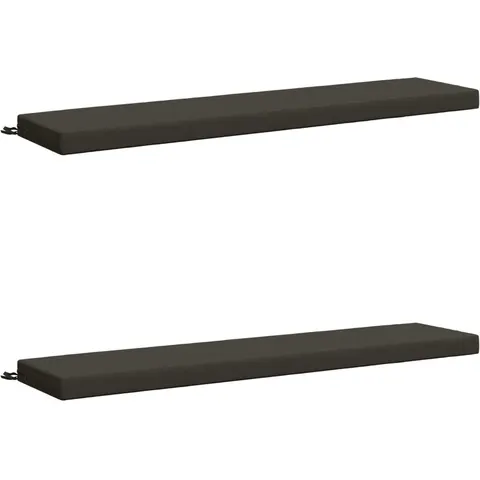 vidaXL Coussins de Banc SOEST 2 pc 100 % polyester Anthracite – 468707 – image 1
