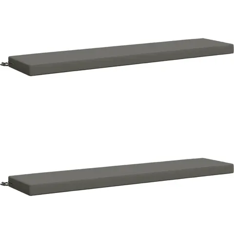 vidaXL Coussins de Banc SOEST 2 pc 100 % polyester Gris – 468721 – image 1