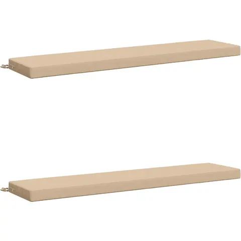 vidaXL Coussins de Banc SOEST 2 pc 100 % polyester Crème – 468745 – image 1