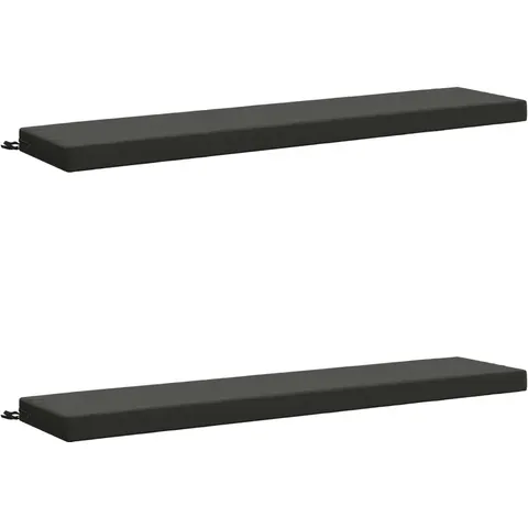 vidaXL Coussins de Banc SOEST 2 pc 100 % polyester Anthracite – 468769 – image 1