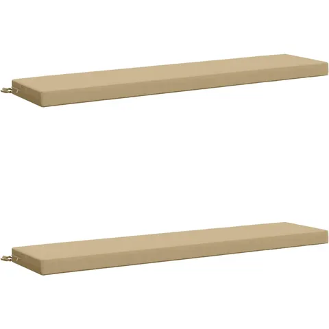 vidaXL Coussins de Banc SOEST 2 pc 100 % polyester Beige – 468783 – image 1