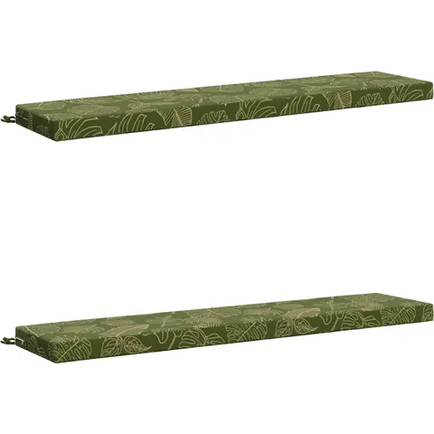 vidaXL Coussins de Banc SOEST 2 pc 100 % polyester Modèle feuille – 468967 – image 1
