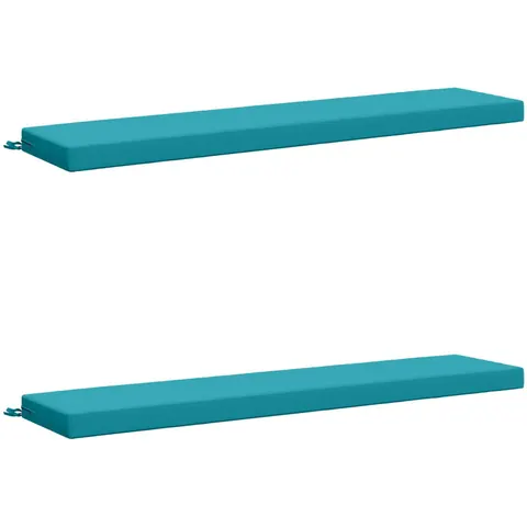 vidaXL Coussins de Banc SOEST 2 pc 100 % polyester Turquoise – 469063 – image 1