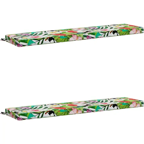 vidaXL Coussins de Banc SOEST 2 pc 100 % polyester Multicolore – 469469 – image 1