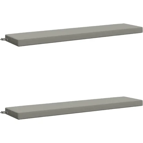 vidaXL Coussins de Banc SOEST 2 pc 100 % polyester Gris – 469483 – image 1