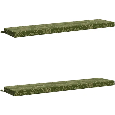 vidaXL Coussins de Banc SOEST 2 pc 100 % polyester Modèle feuille – 469544 – image 1