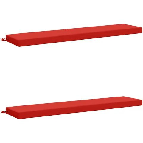vidaXL Coussins de Banc SOEST 2 pc 100 % polyester Rouge – 469605 – image 1
