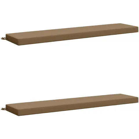 vidaXL Coussins de Banc SOEST 2 pc 100 % polyester Taupe – 469629 – image 1