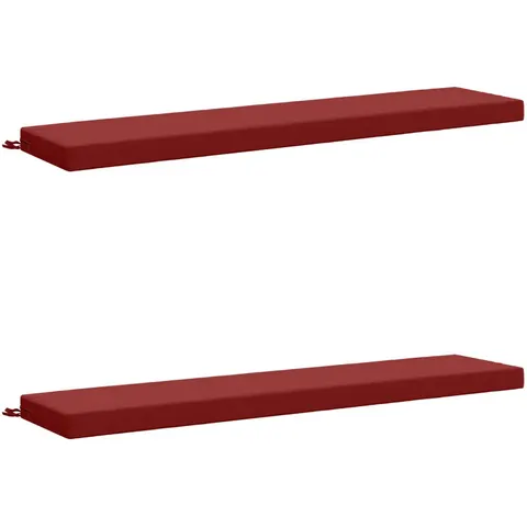 vidaXL Coussins de Banc SOEST 2 pc 100 % polyester Bordeaux – 469667 – image 1