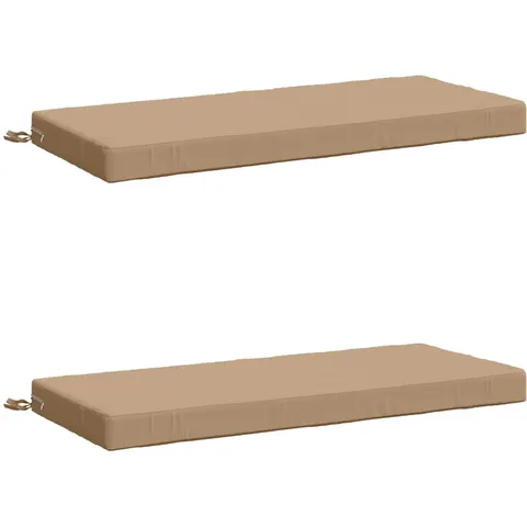 vidaXL Coussins de Banc SOEST 2 pc 100 % polyester Sable – 469766 – image 1