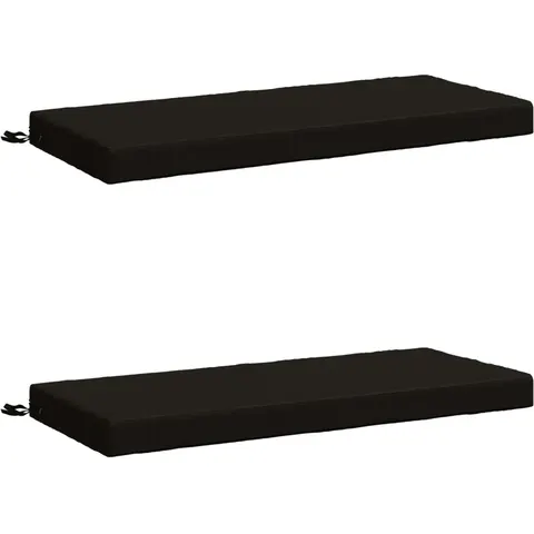 vidaXL Coussins de Banc SOEST 2 pc 100 % polyester Noir – 469827 – image 1