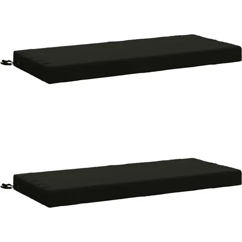 vidaXL Coussins de Banc SOEST 2 pc 100 % polyester Noir – 469988 – image 1