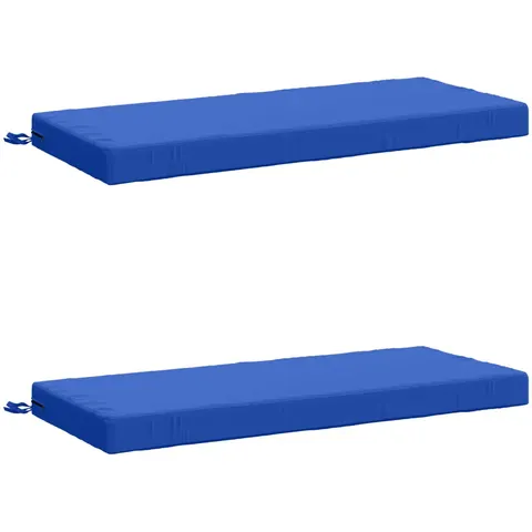 vidaXL Coussins de Banc SOEST 2 pc 100 % polyester Bleu royal – 470007 – image 1