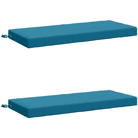vidaXL Coussins de Banc SOEST 2 pc 100 % polyester Bleu clair – 470106 – image 1